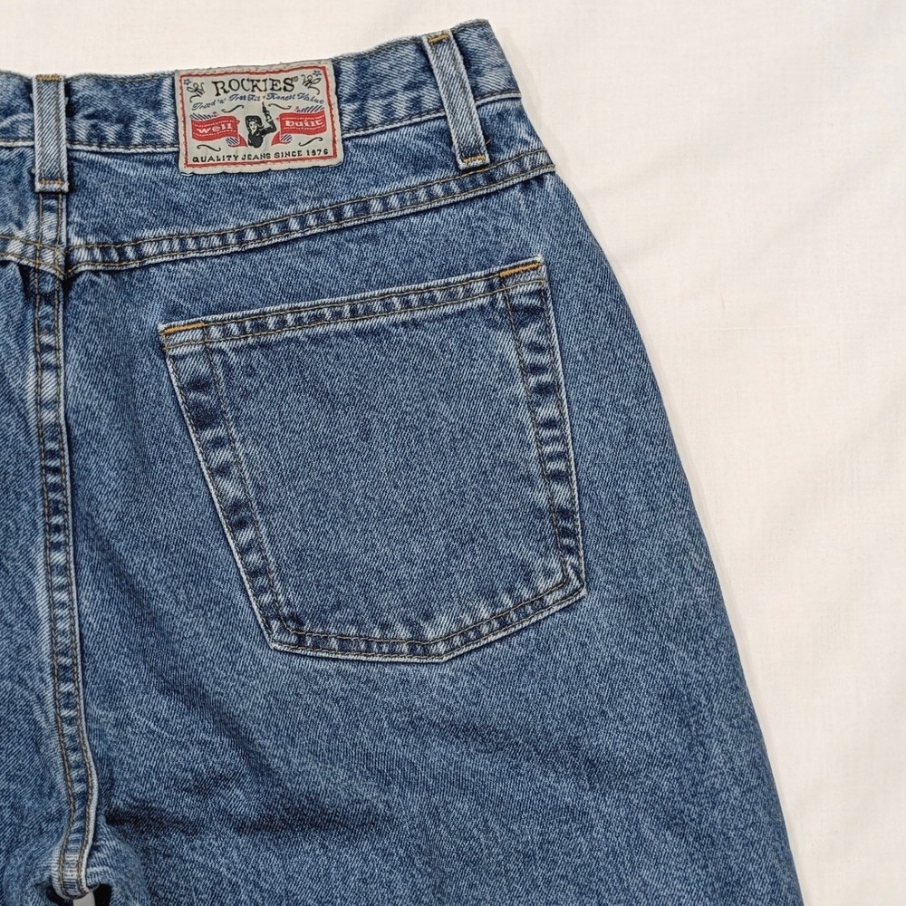 Vintage Rockies Relaxed Fit High Waisted Tapered Leg Jeans Medium Wash 13 X-Long